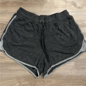Athletic Works Black and Gray Athletic Shorts with Elastic Waistband
